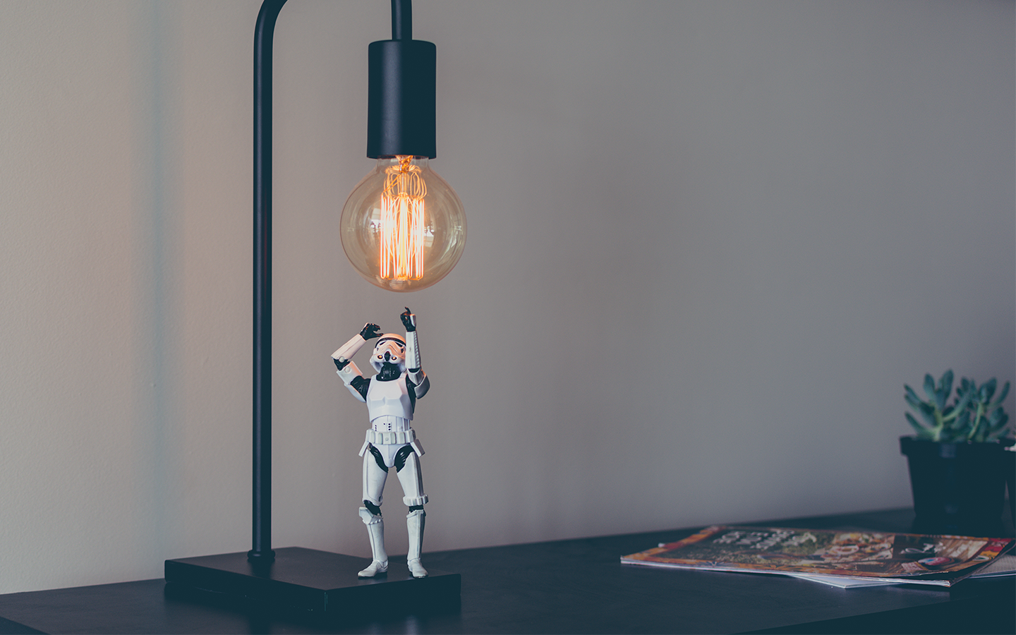 Stormtrooper met een lamp